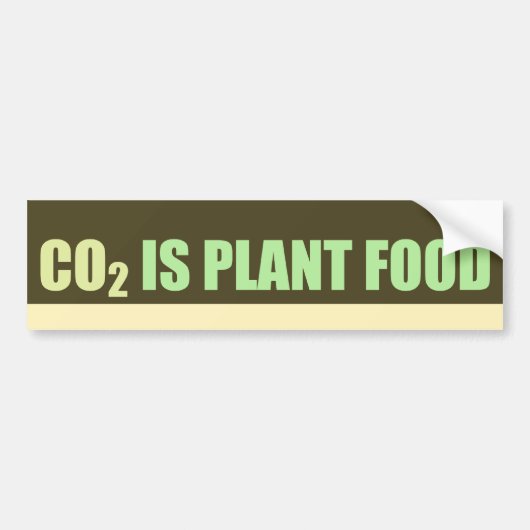 CO2は植物食品 バンパーステッカー (正面)