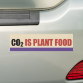 CO2は植物食品 バンパーステッカー (車上)
