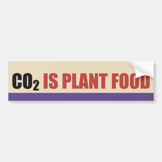 CO2は植物食品 バンパーステッカー (正面)
