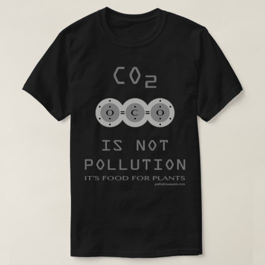 CO2は汚染されていない Tシャツ (デザイン正面)