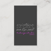 co.、クリスチナ、 名刺 (裏面)