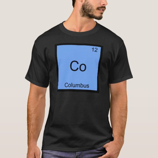Co – コロンバスオハイオおもしろい化学元素シンボル tシャツ (正面)