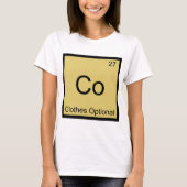 Co - 服任意の化学元素記号Tシャツ Tシャツ (正面)