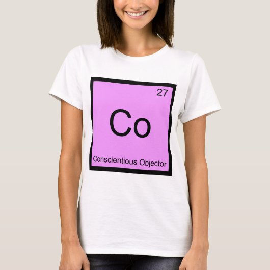 Co – 良心的客員化学要素T Tシャツ (正面)