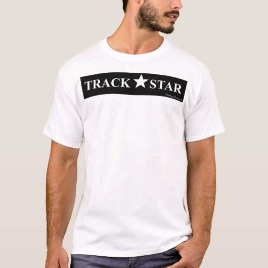 Co. -陸上競技界のスターのロゴのワイシャツ--を走る勝利 tシャツ (正面)