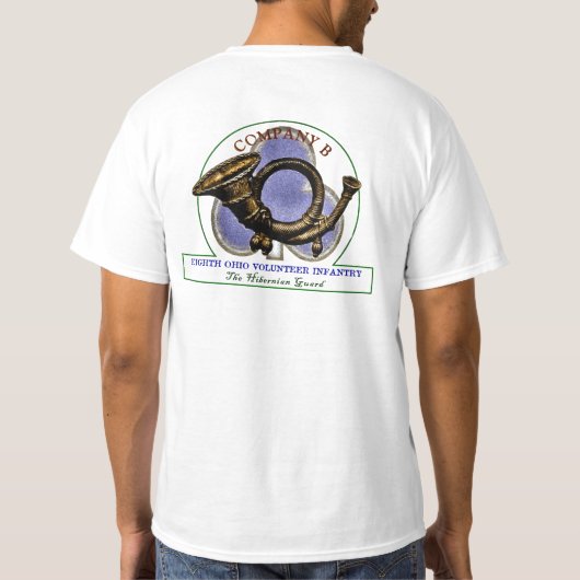 Co Bのオハイオ州の第8有志の歩兵 Tシャツ (裏面)