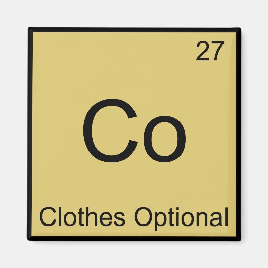 Co - Clothes Optional Chemistry Elementシンボルティー マグネット (正面)
