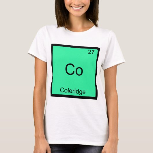 Co - Coleridge おもしろい Chemistry Elementシンボルティー Tシャツ (正面)