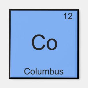 Co - Columbus Ohioおもしろい化学要素シンボル マグネット