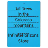 CO Mountainsクリップボード内の高い木 クリップボード (裏面)