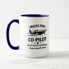Co-Pilot Rules WWII Plane Humor Tee マグカップ