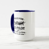 Co-Pilot Rules WWII Plane Humor Tee マグカップ (正面左)