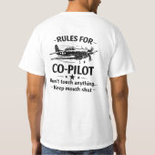 Co-Pilot Rules WWII Plane Humor Tee Tシャツ (裏面)