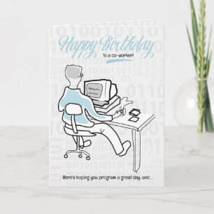 Co-Workerの誕生日おもしろい・コンピュータ担当 カード