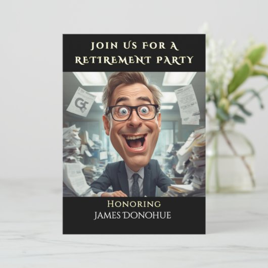 Co-Worker Funny Retirement Party   招待状 (スタンド正面)