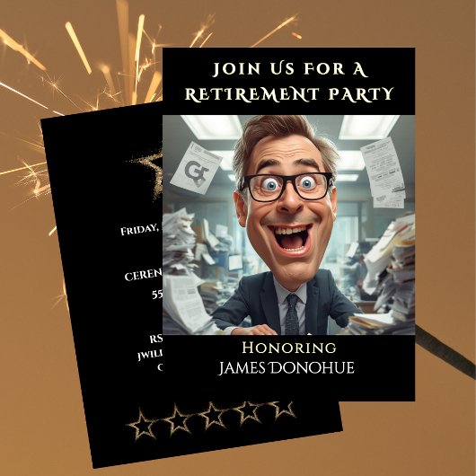 Co-Worker Funny Retirement Party   招待状