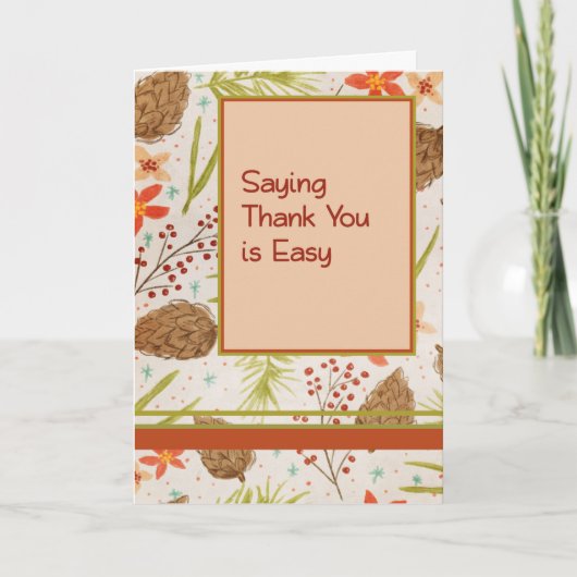 Co-Worker, Pine Cones & Berliesのサンキューカード サンキューカード (正面)