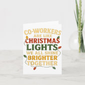 Co-workers Are Like Christmas Lights Funny Holiday カード (正面)