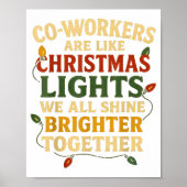 Co-workers Are Like Christmas Lights Funny Holiday ポスター (正面)