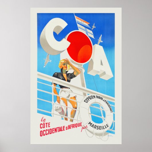 COA Marseille France Vintageポスター ポスター (正面)