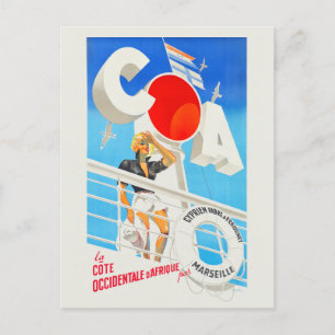 COA Marseille France Vintageポスター ポストカード