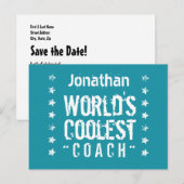 COACHティール（緑がかった色）グランジバックグラウンドスターズA03 案内ポストカード (正面/裏面)