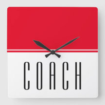 COACH スポーティ ボールド ブライトレッド×ホワイト カラー ブロック