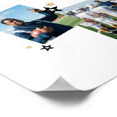 Coach Appreciation Collage Football Team Signature ポスター (角)