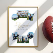 Coach Appreciation Collage Football Team Signature ポスター