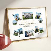 Coach Appreciation Collage Football Team Signature ポスター