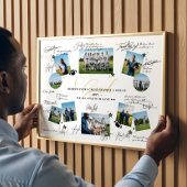 Coach Appreciation Collage Football Team Signature ポスター