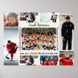 Coach Appreciation Photo Collage Team  ポスター
