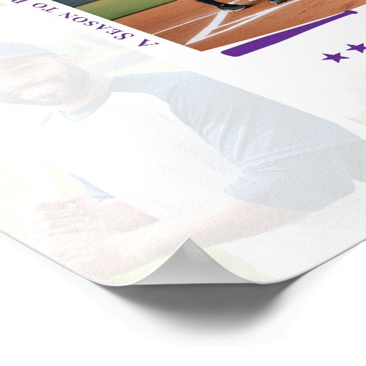 Coach Appreciation Photo Collage Team Signature ポスター (角)