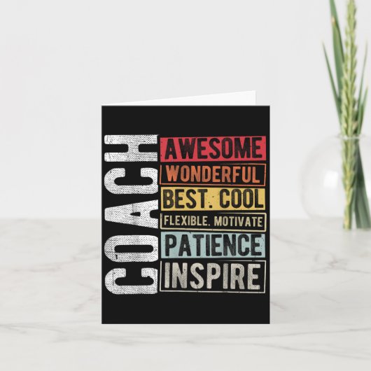 Coach Awesome Wonderful Best Cool Motivational Coa カード (正面)