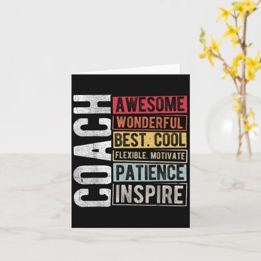 Coach Awesome Wonderful Best Cool Motivational Coa カード (黄色い花)
