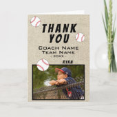 Coach Baseball Photo Card素朴に感謝 サンキューカード (正面)