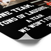 Coach baseball Photo Collage Name Team # ポスター (角)