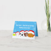 Coach Christmas Sports Balls in Santa's Hat Riddle カード (正面)
