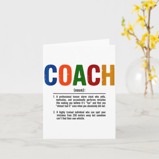 Coach Definition Coaches Gift Team Srts Tank Top  カード (黄色い花)