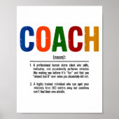 Coach Definition Coaches Gift Team Srts Tank Top  ポスター (正面)