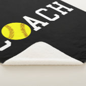 Coach Fast-pitch Softball Gift Idea print シェルパブランケット (3/4)