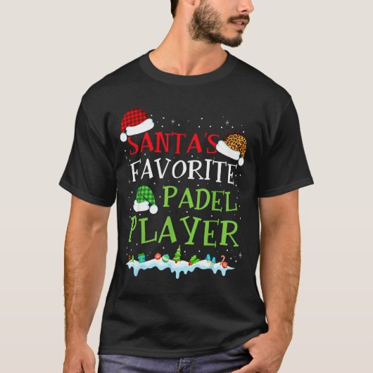 Coach Favorite s Player Padel Santa Padel Fun Laug Tシャツ (正面)