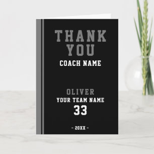 Coach Football Playerチームフォトカード サンキューカード