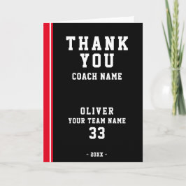 Coach Football Playerチームフォトカード サンキューカード