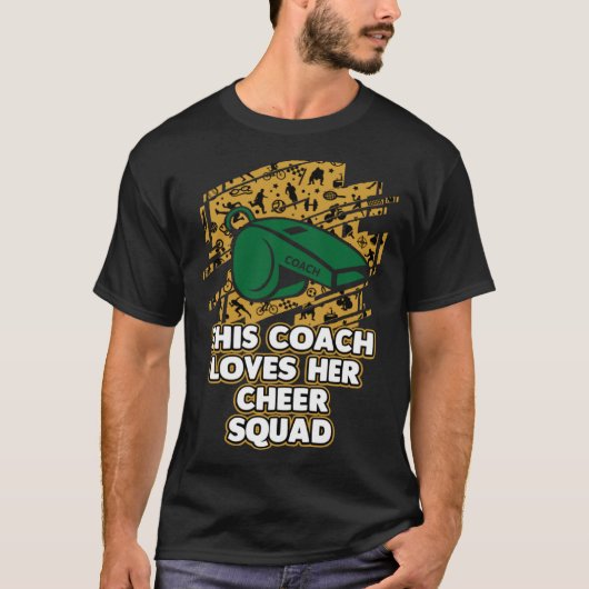 Coach Loves Her Cheer Squad  Cheer Coach Humor Tシャツ (正面)