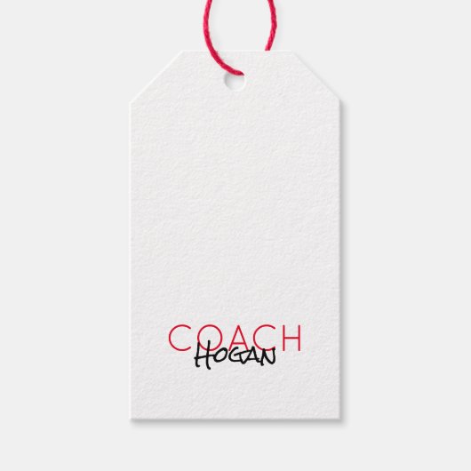 COACH NAME Sports Modern Team Awards ギフトタグ (正面)
