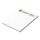 Coach Says Basketball Notepad 5.5"x 6" ノートパッド (回転)