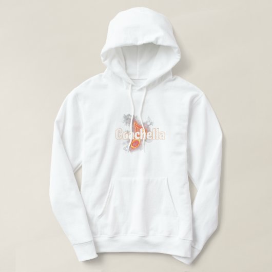 Coachella Flame Note Hoodie パーカ (デザイン正面)