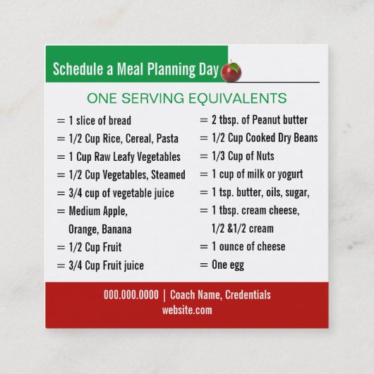 Coaching Nutrition名刺 スクエア名刺 (裏面)