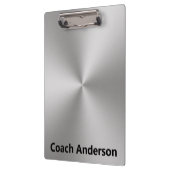 Coach's Name Silver Brushed Metal Look クリップボード (左)